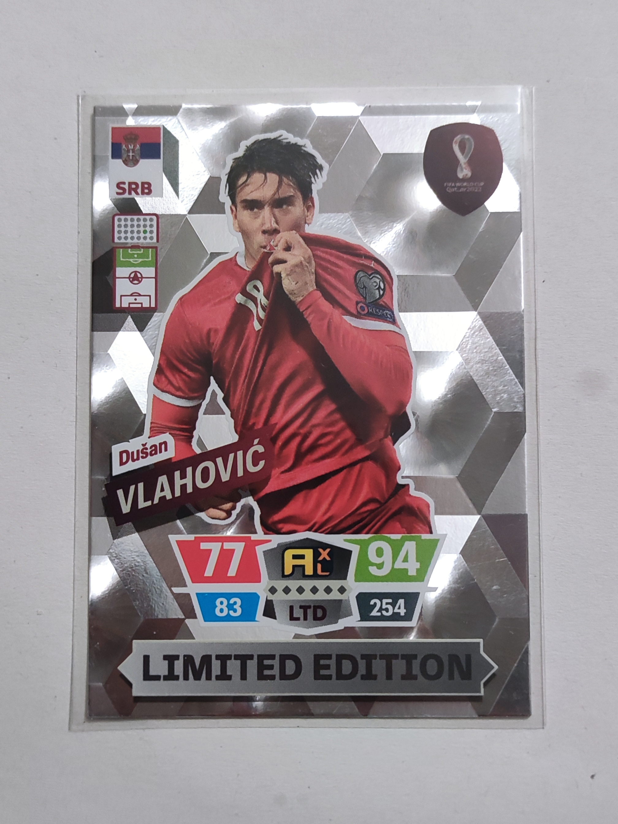 Panini Adrenalyn XL Qatar 2022 Dusan Vlahovic Limited Edition Lor1