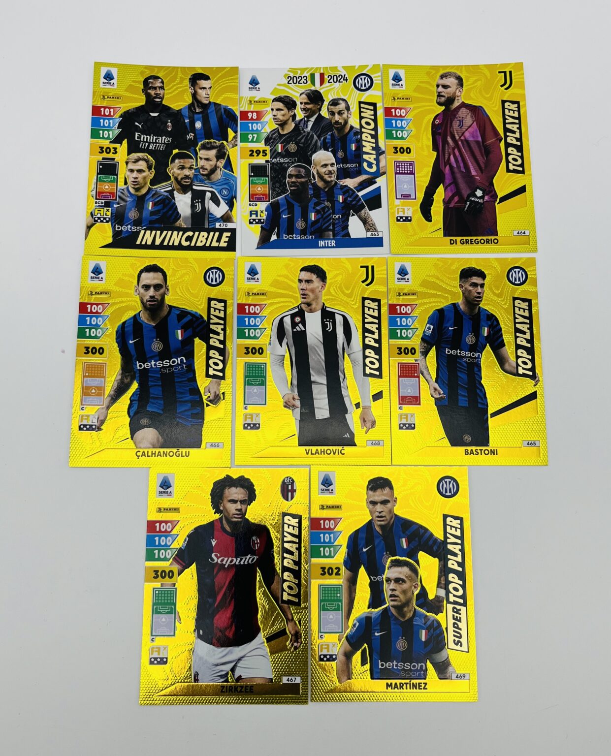 Calciatori Adrenalyn XL 2024 2025 Card TOP PLAYER SERIE COMPLETA Panini