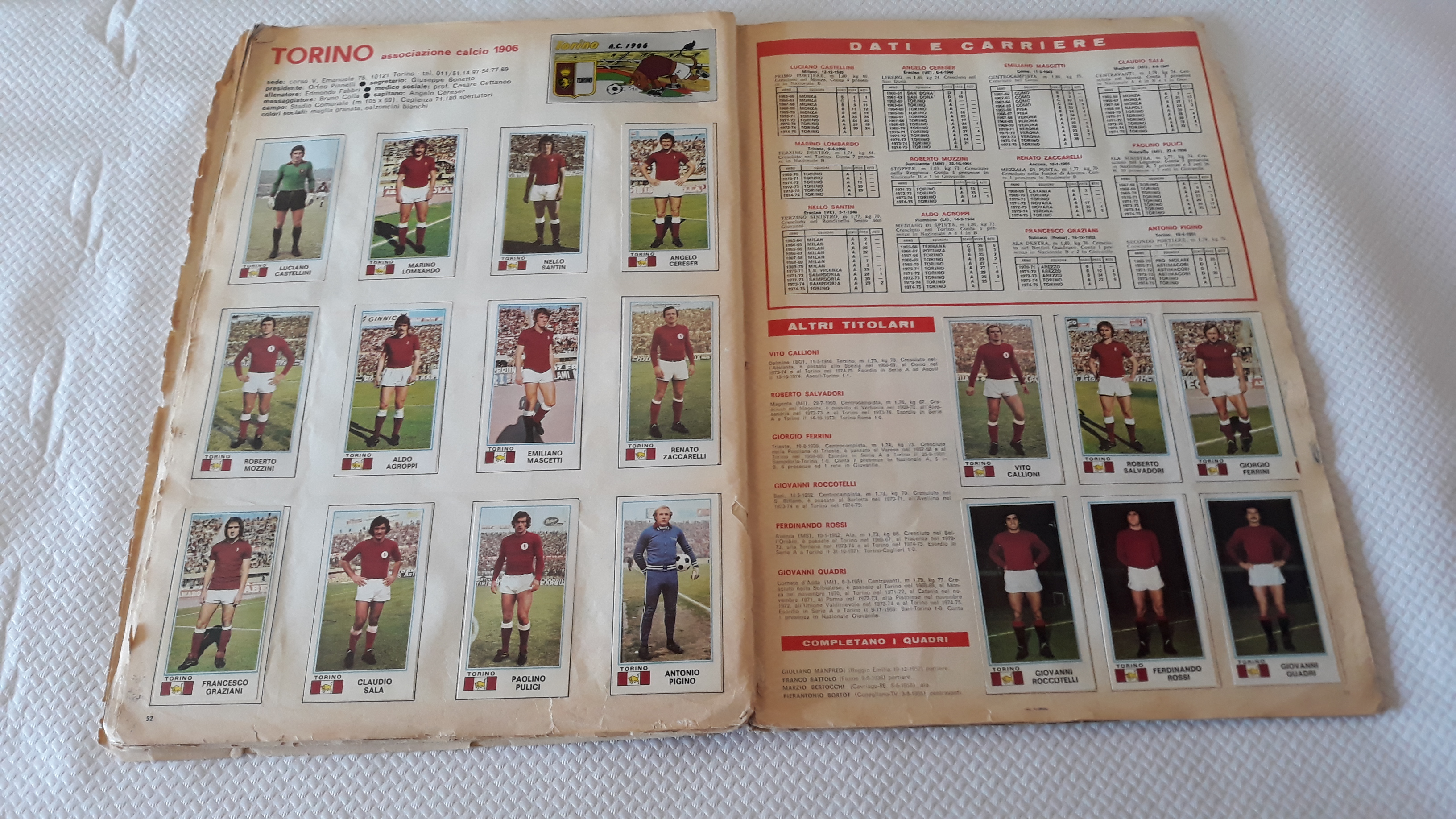 Panini - Calciatori 1974/75 - Incomplete album - Catawiki