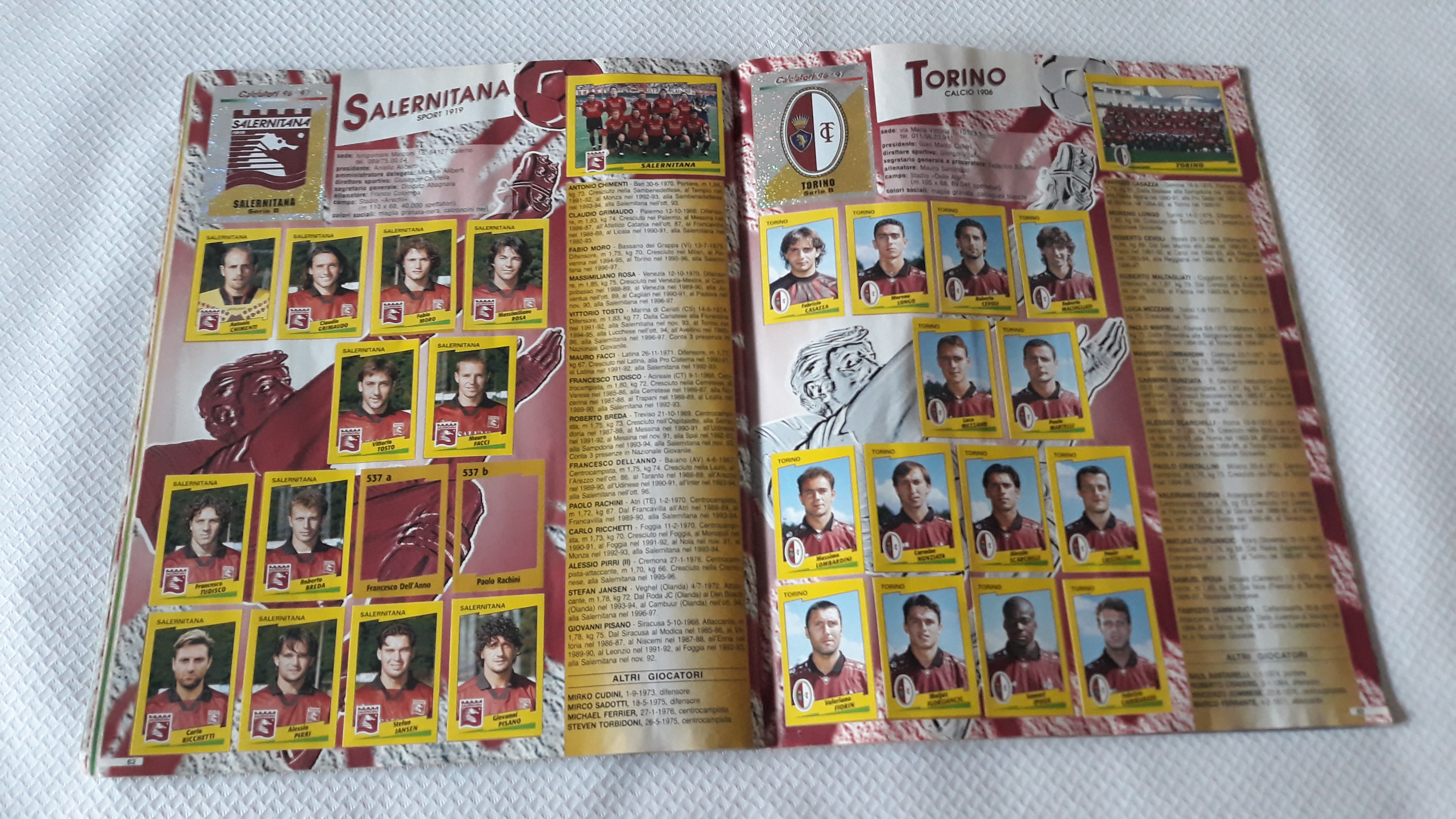 Album figurine Calciatori Panini 1996-97 Recensione, immagini, info