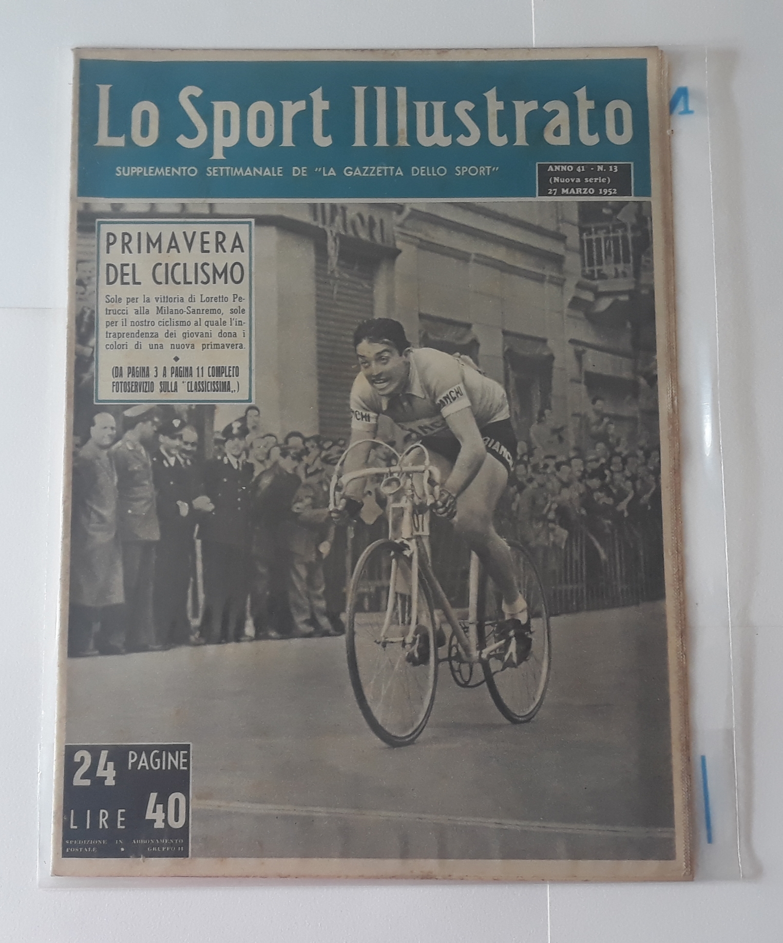 Lo Sport Illustrato De "La Gazzetta Dello Sport" N'13 March 1952 AG