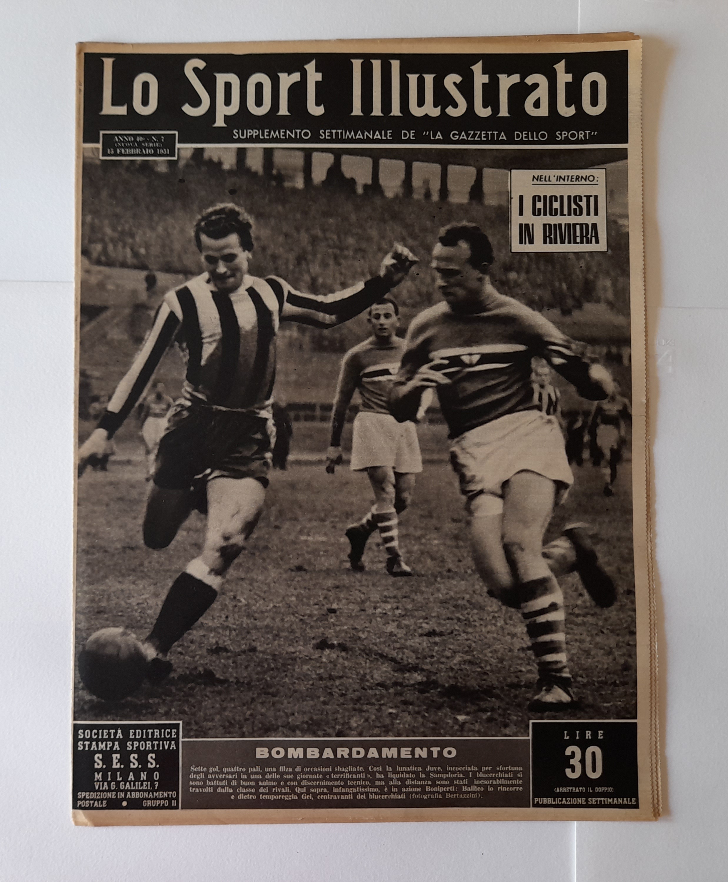 Lo Sport Illustrato De La Gazzetta Dello Sport N 7 February 1951 AH