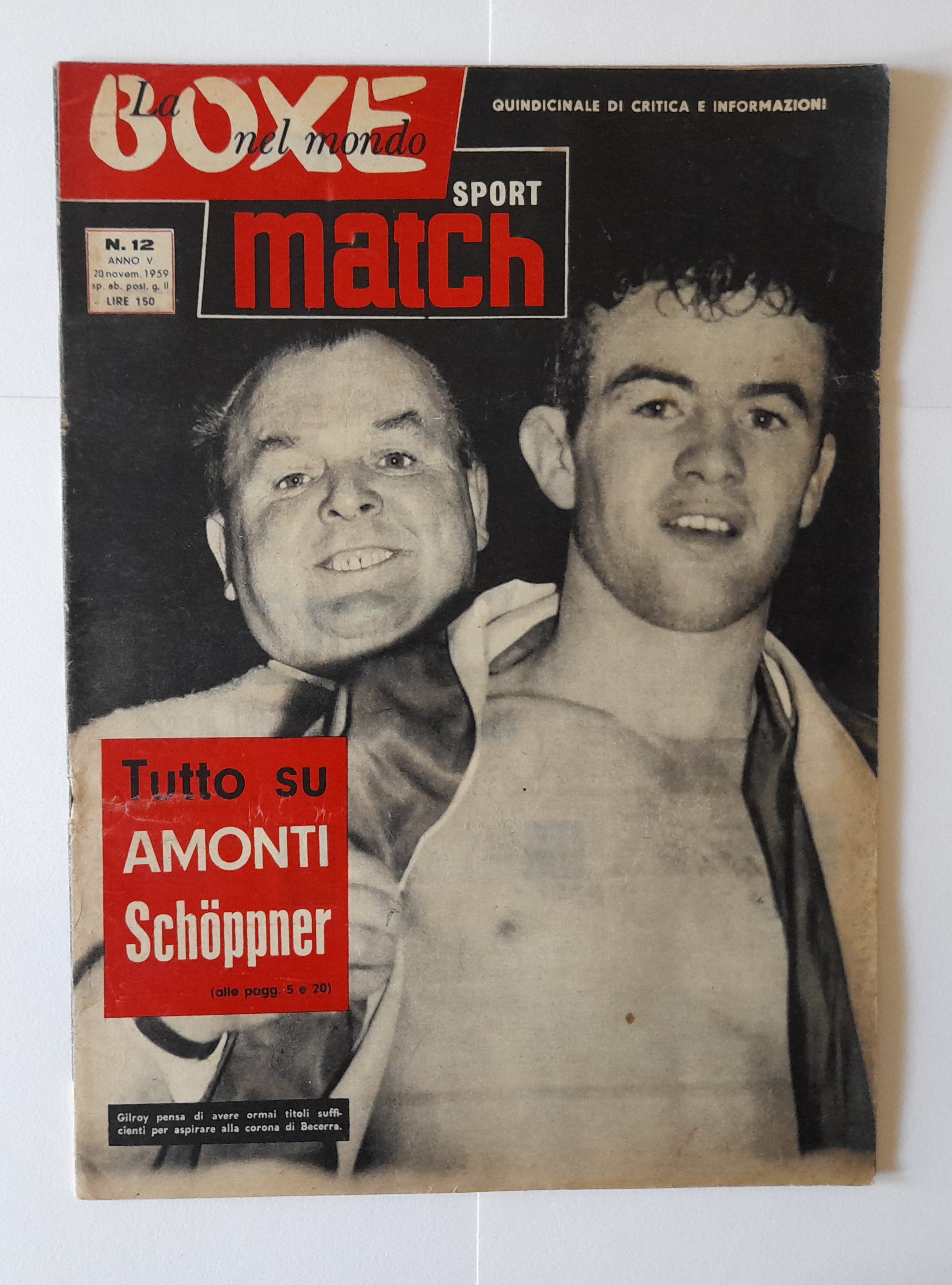 Sport Match Boxing Around the World n12 novembre 1959 AM 8
