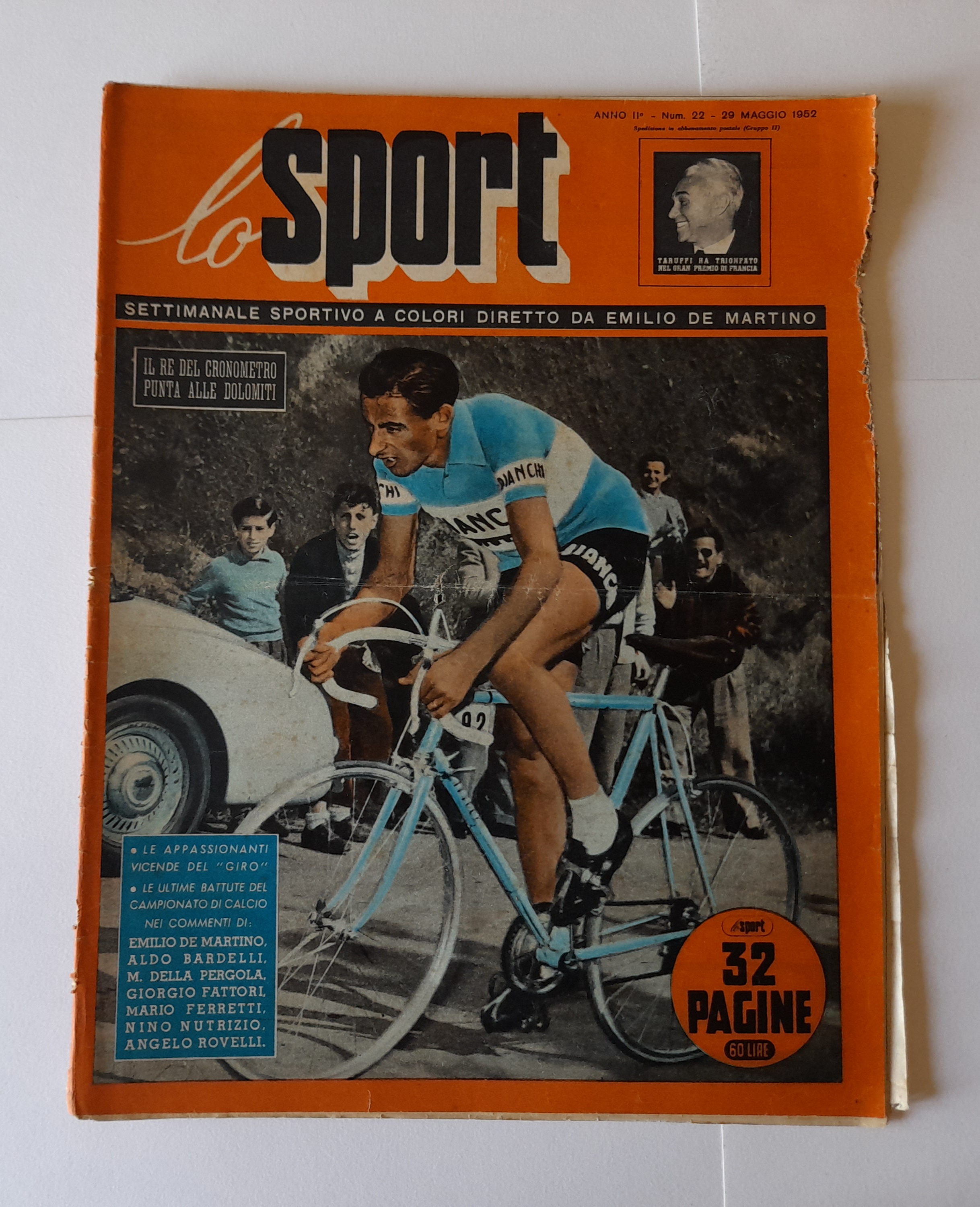 Lo Sport Sports Hebdomadaire n 22 mai 1952 AZ 21