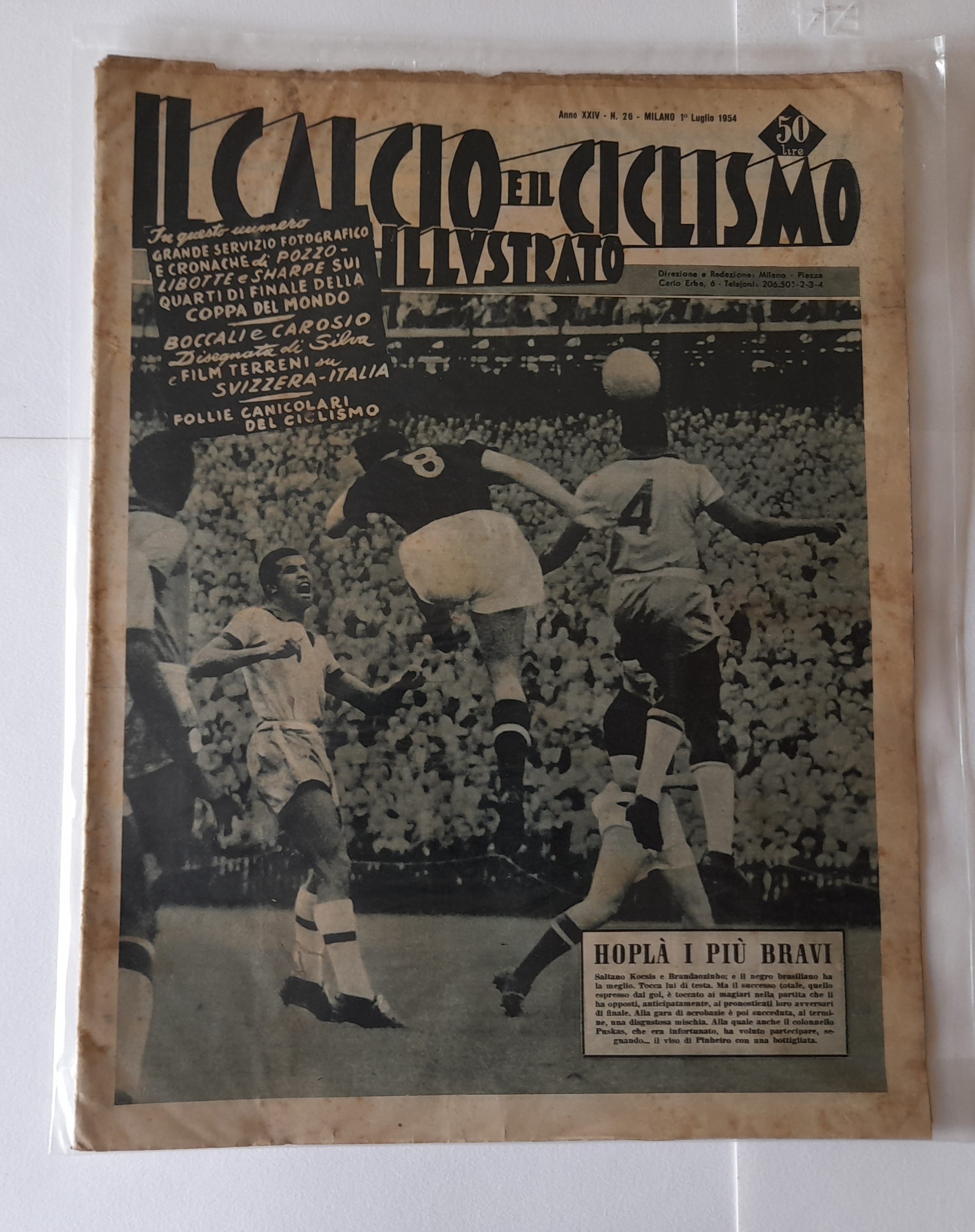 Illustrated Soccer and Cycling n 26. Juli 1954 AAA 4