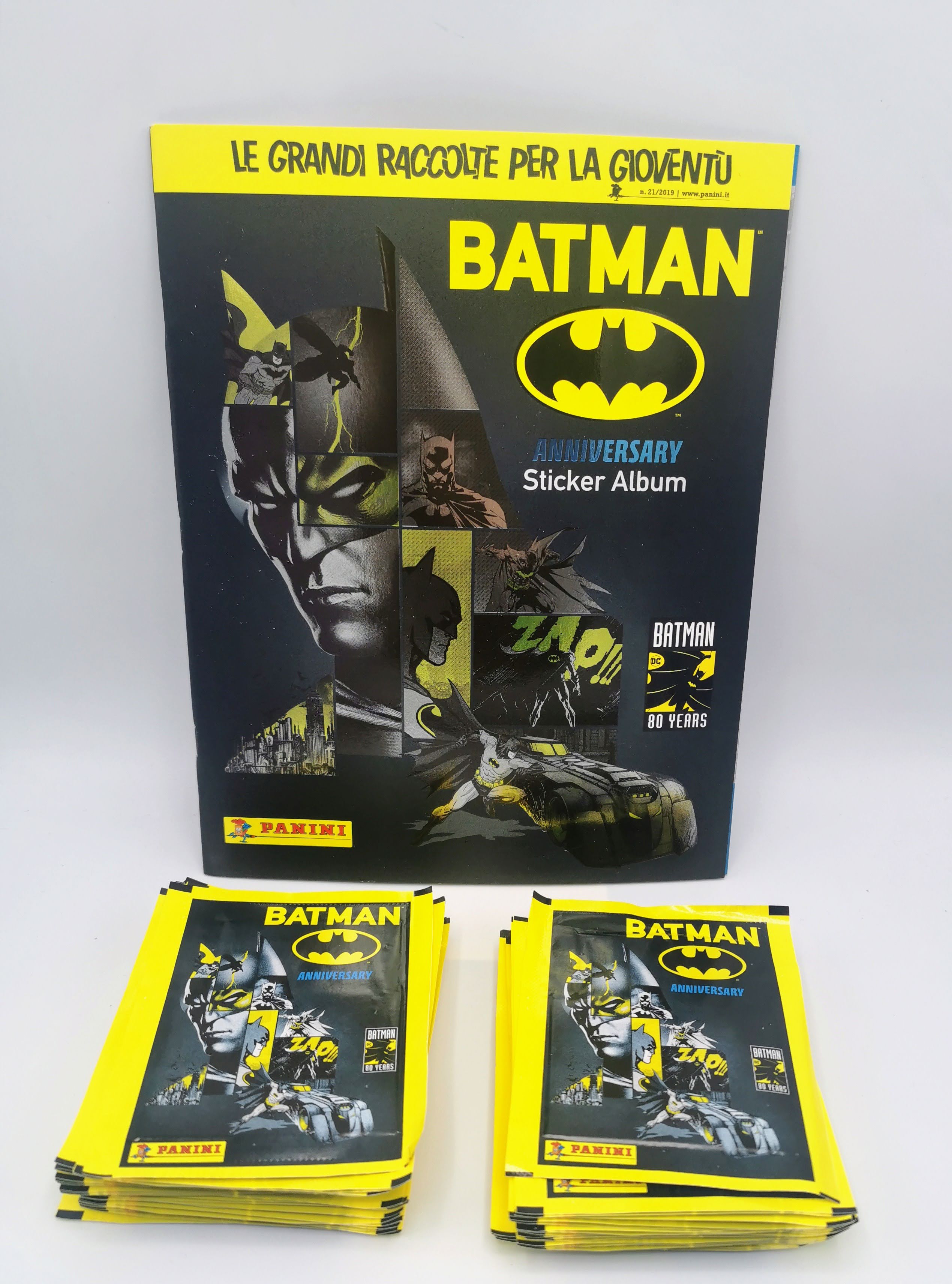 Batman 80 anniversary album vuoto + 50 bustine figurine sigillate da box v.  Promo Panini - manuelkant