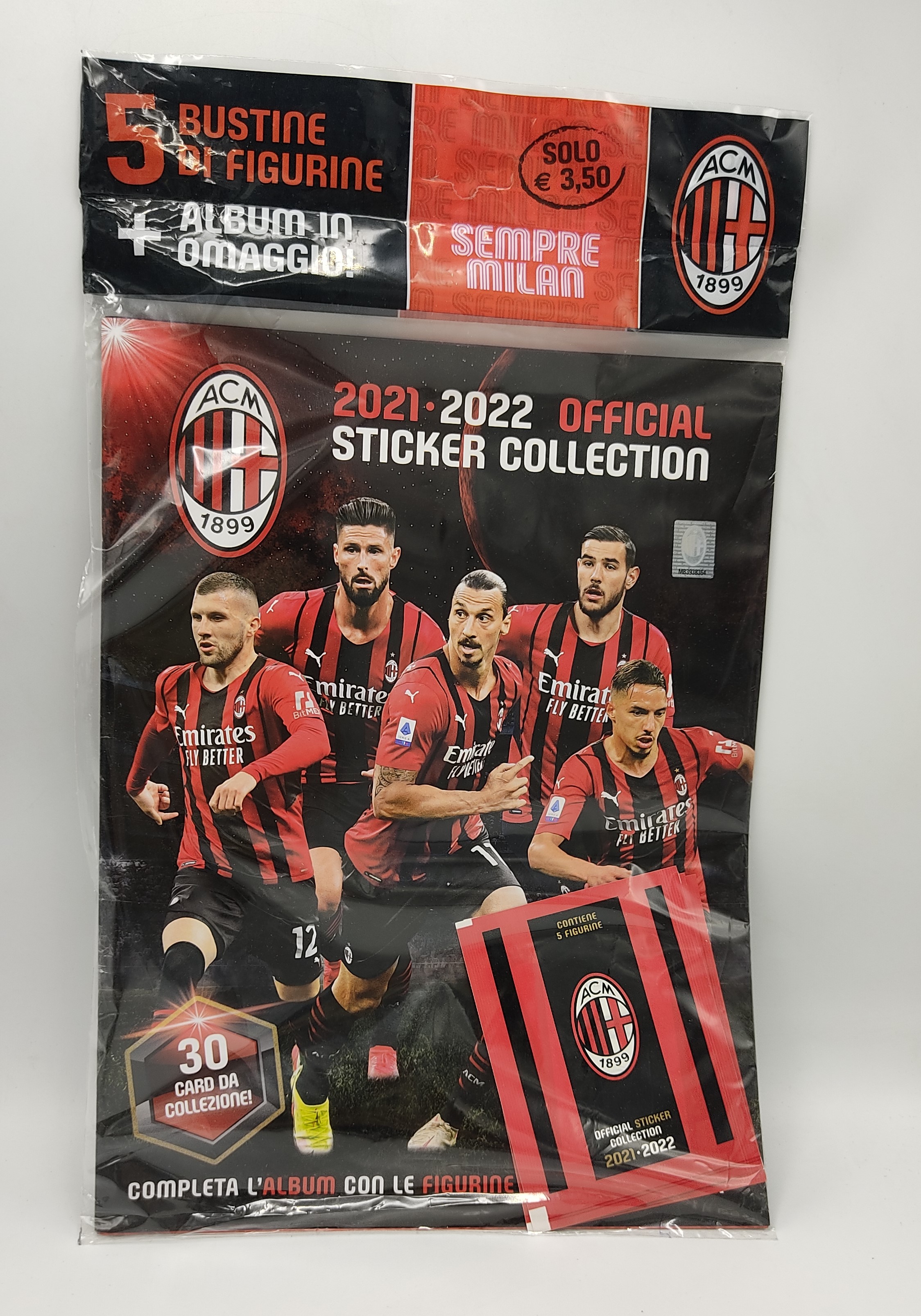 Milan Official Sticker Collection 2021 2022 Starter - Album Blank +5 Packs