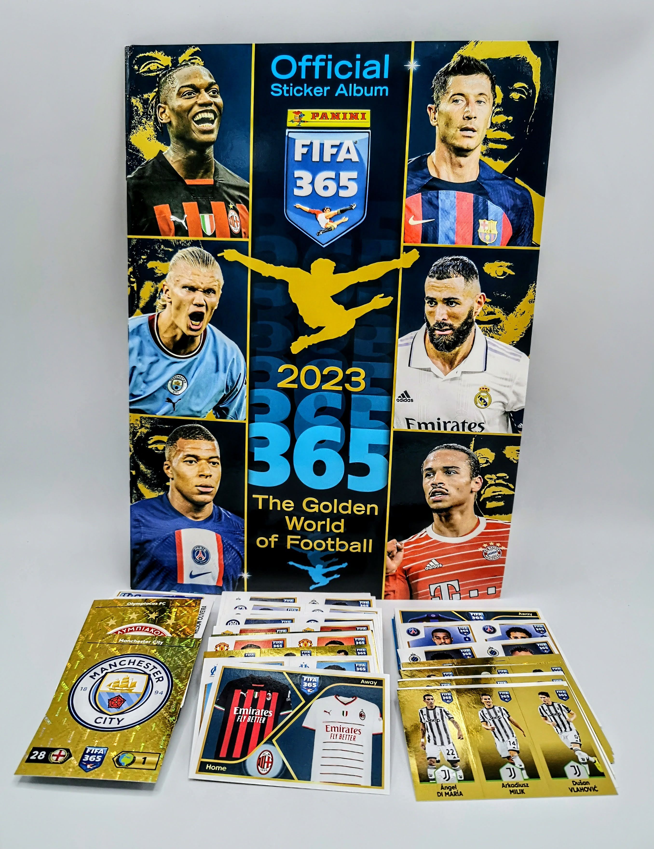 Panini Pincette avec 50 Cartes autocollant FIFA 365 officiel 2023