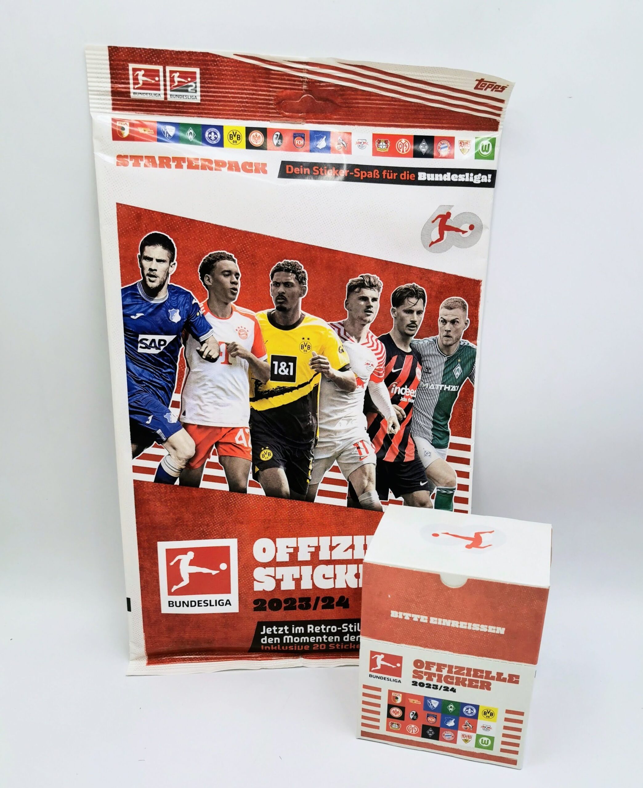 Bundesliga Figurines 2023 2024 - Starterpack + Box 50 Packs Topps