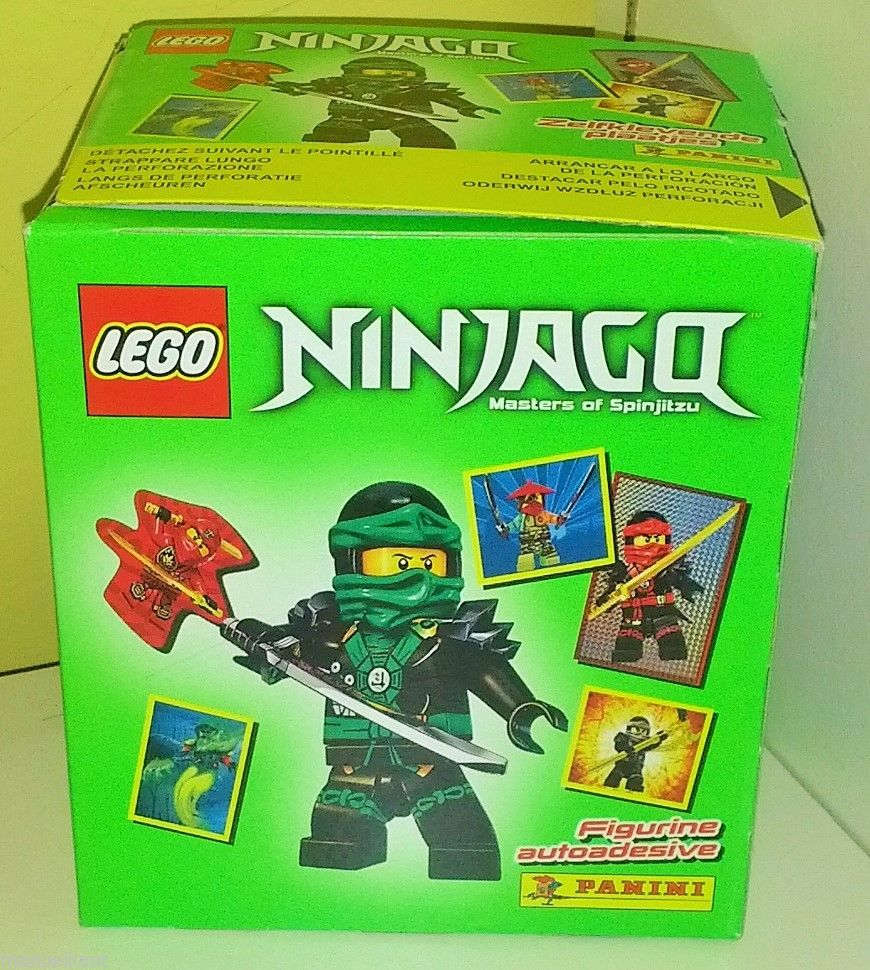 PANINI LEGO NINJAGO BOITE 50 paquets sachets autocollants AFFICHAGE autocollants tuten album